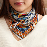 Architectural Print Silk-Feel Bold Artistic Scarf