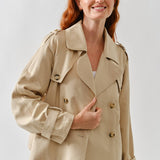 HALF TRENCH DOUBLE BUTTON JACKET