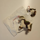 * Felt Saddled Horse Ornament