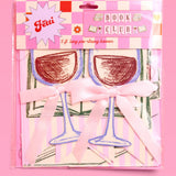 Book Club Banner | girls night, book party, wine, pink | 5"
