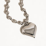 Paris 18K Gold Non-Tarnish Large Heart Chain Necklace