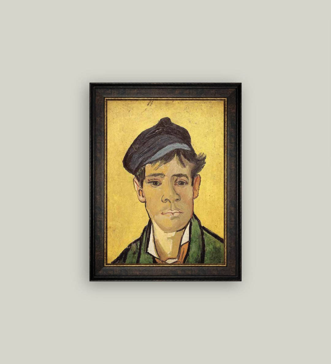 Yellow Portrait Framed Antique Art