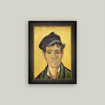 Yellow Portrait Framed Antique Art