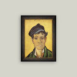Yellow Portrait Framed Antique Art