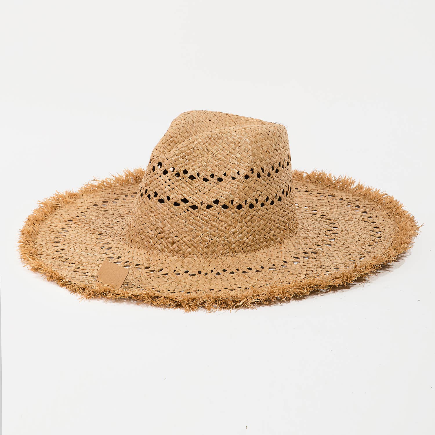 Basket Weave Flat Brim Straw Hat
