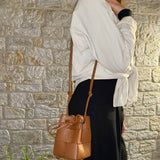 Emi - Handmade Drawstring Woven Crossbody Bag