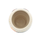 Decorative Planter - Ivory/Yellow Ceramic Artsy Face, 7 in.