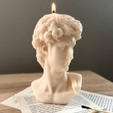 David Statue Head Candle - Michelangelo Art Decor