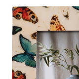 4 in. x 6 in. Ivory Wood Butterflies Photo Frame