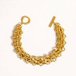 Donni 18K Gold Non-Tarnish Bold Weave Bracelet