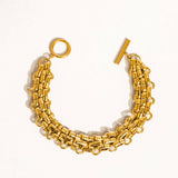 Donni 18K Gold Non-Tarnish Bold Weave Bracelet