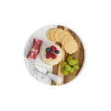 Maison Du Fromage Round Cultured Marble & Wood Cheese Board