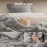 Soft Ruched 50x60" Throw Blanket, Grey