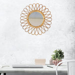 25 " Round Handmade Rattan Cane Wall Mirror