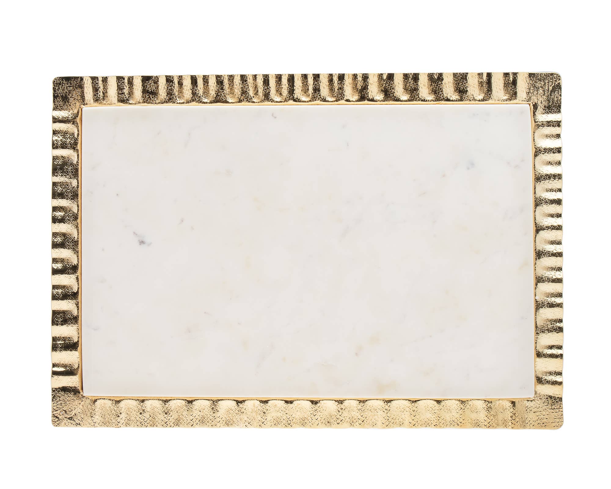 Ripple Gold 16x12" Marble Tray