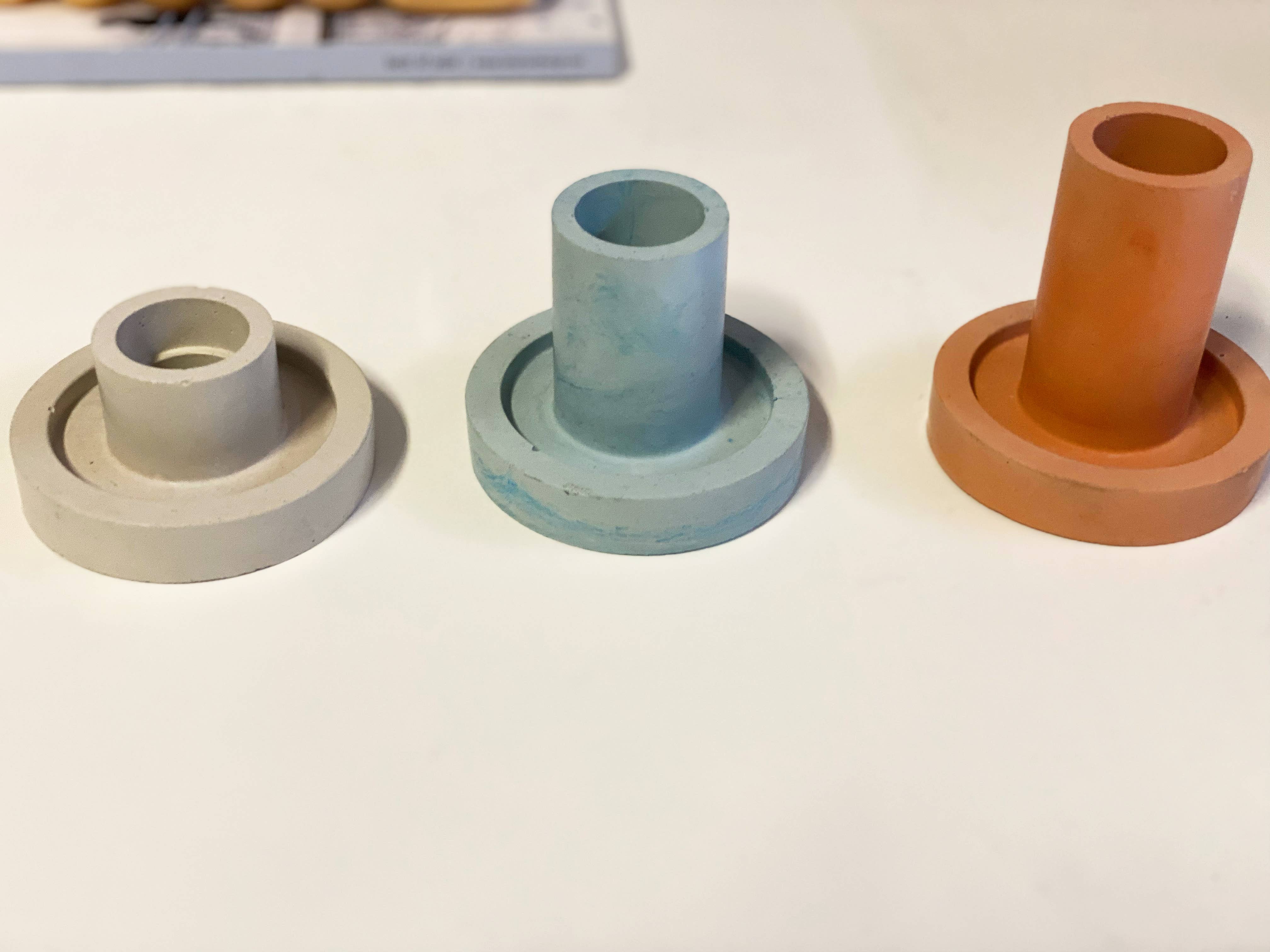 The Round Taper Candle Holder set of 2
