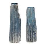 Contemporary Blue Glass Vase Set