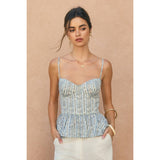 Brume et Fleur Ruffled Croset Top