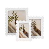 White 5x7 in. Resin Rectangular Scallop Edge Photo Frame