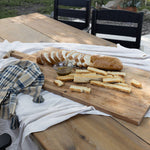 Prairie 38 Inch Oversized Cutting Board Acacia Wood & Jute
