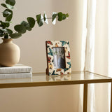 4 in. x 6 in. Ivory Wood Butterflies Photo Frame
