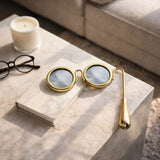 Decorative Sculpture - Gold Metal Magnifying Glasses, 7 in.