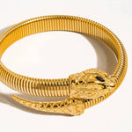 Paix 18K Gold Non-Tarnish Serpent Bangle