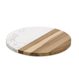 Maison Du Fromage Round Cultured Marble & Wood Cheese Board