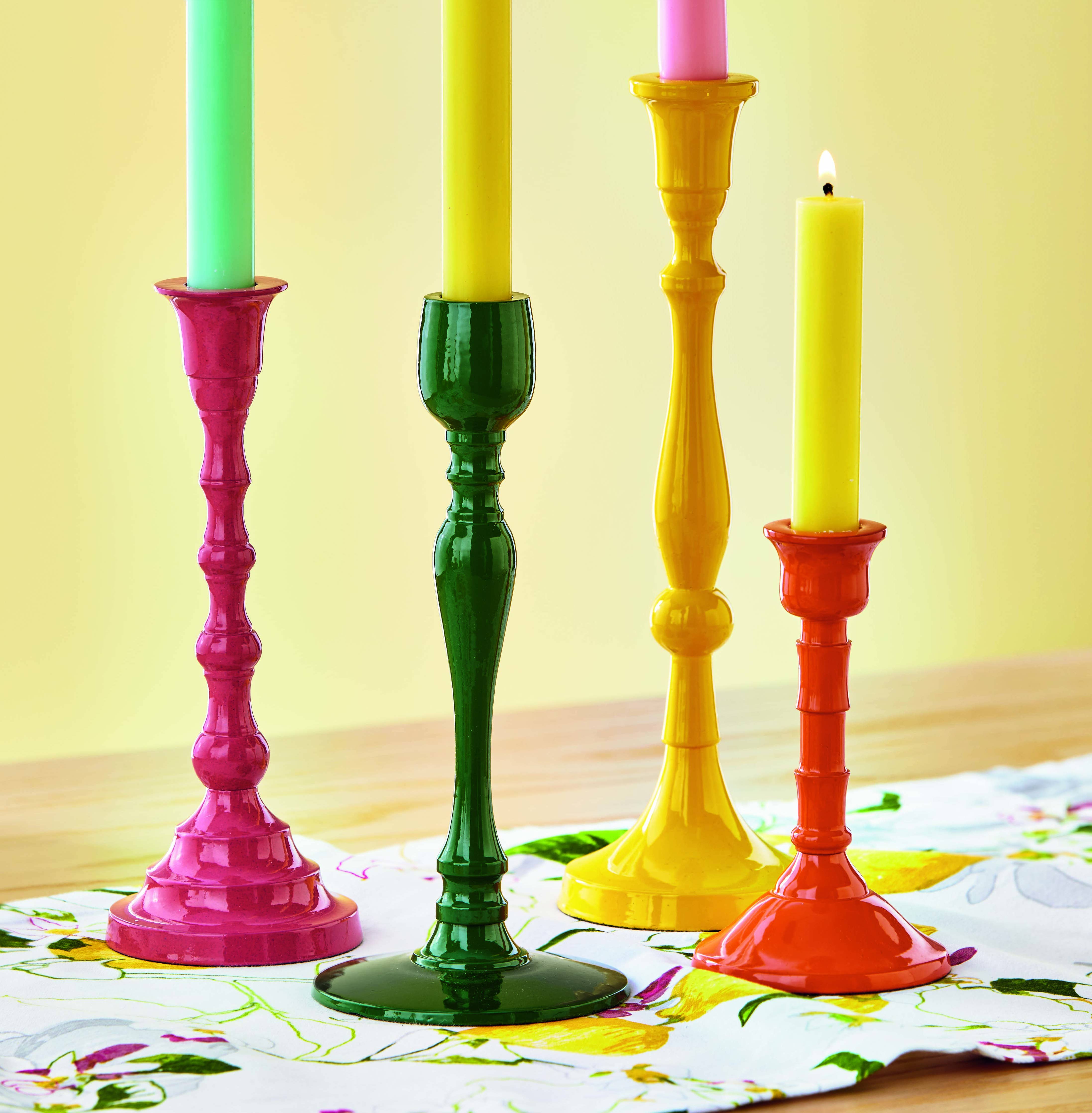 Tag Zahra Taper Holder Lg Yellow