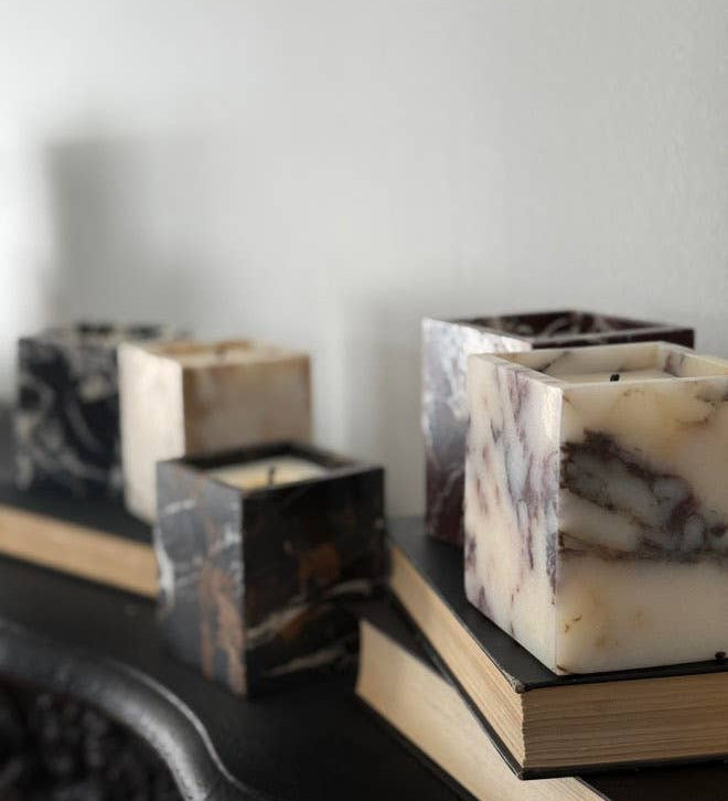 Marble Candle- White Label Ready
