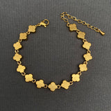Colored Geometric Zircon 18K Gold Plated SS Bracelet - FGS