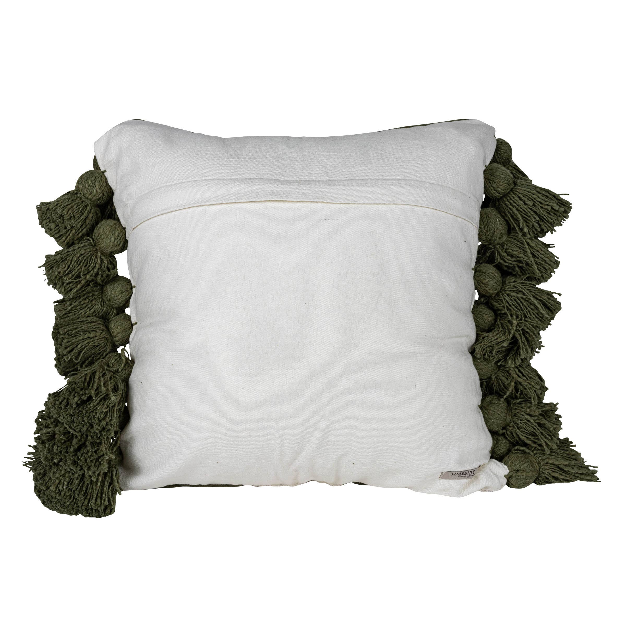 18x18 Hand Woven Charlene Pillow Green
