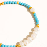 Clément 18K Gold Non-Tarnish Boho Pearl Beaded Bracelet