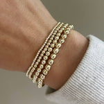 Classic Gold Beaded Stretch Bracelet Jewelry