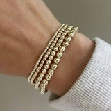 Classic Gold Beaded Stretch Bracelet Jewelry