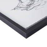Feminine Figure Sketch Wall Decor Framed Art 2-PIece Set