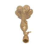 Candle Holder - Gold Metal Elegant Peacock Taper, 10 in.