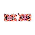 Pink Silk Ikat Velvet Pillow