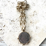 Medallion French Angel coin necklace boutique  jewelry