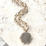 Medallion French Angel coin necklace boutique  jewelry