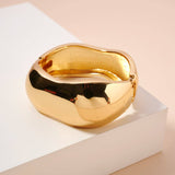 Wide Wavy Cuff Bracelet