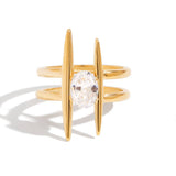 Geometric Solitaire Rings Waterproof