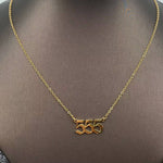 Lucky Numbers 18K Gold Plated Stainless Steel Necklace - FGS