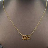 Lucky Numbers 18K Gold Plated Stainless Steel Necklace - FGS