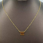 Lucky Numbers 18K Gold Plated Stainless Steel Necklace - FGS