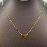 Lucky Numbers 18K Gold Plated Stainless Steel Necklace - FGS
