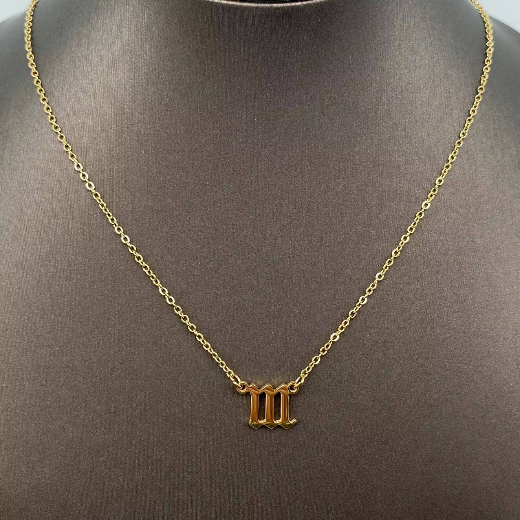Lucky Numbers 18K Gold Plated Stainless Steel Necklace - FGS