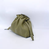 Genuine Leather Drawstring Pouch Shoulder Bag
