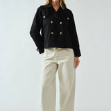HALF TRENCH DOUBLE BUTTON JACKET