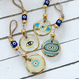Evil Eye Wall Hanging, Gold Evil Eye Wall Decor, Protection